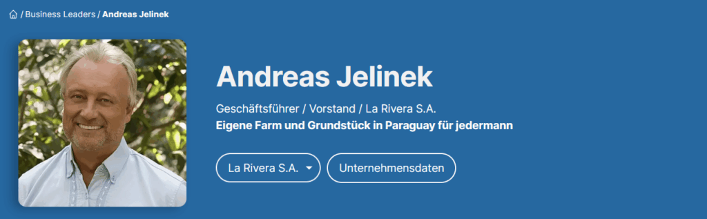 Andreas Jelinek - La Riverra Paraguay (Business Leaders)